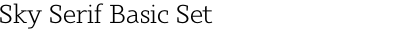 Sky Serif Basic Set